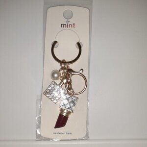 Lipstick & Diamond Keychain